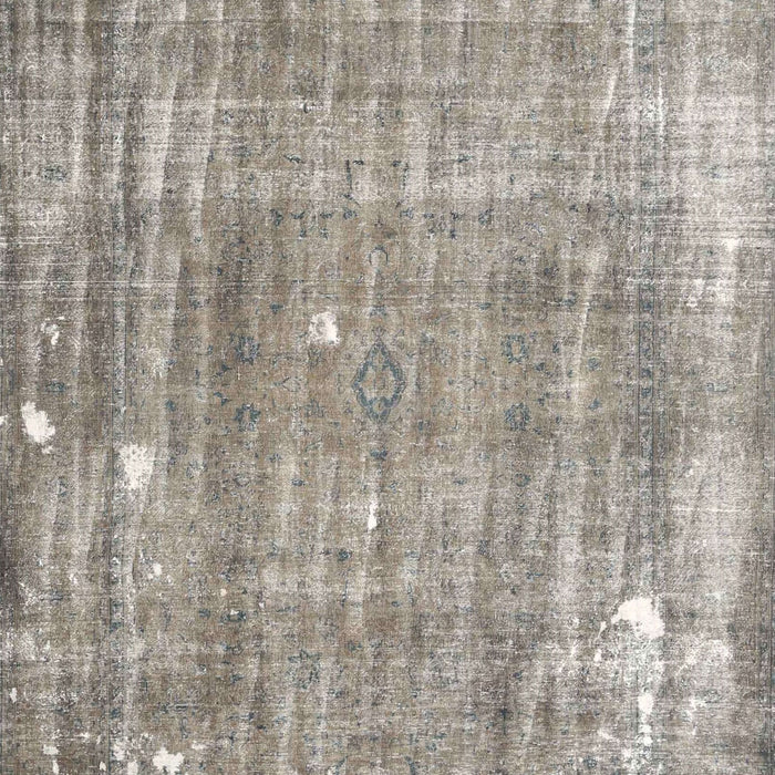 Machine Washable Traditional Khaki Green Rug, wshtr4300