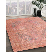 Traditional Light Salmon Rose Pink Persian Rug, tr4301