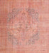 Machine Washable Traditional Light Salmon Rose Pink Rug, wshtr4301