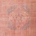 Square Traditional Light Salmon Rose Pink Persian Rug, tr4301