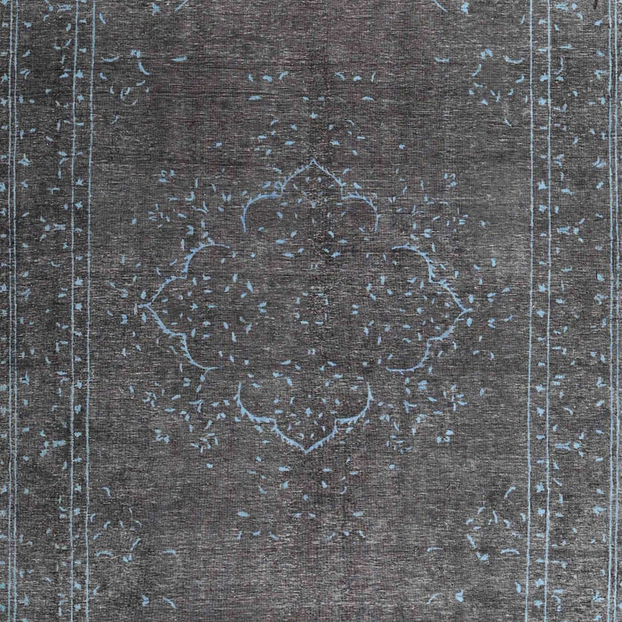 Machine Washable Traditional Black Rug, wshtr4304