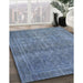 Machine Washable Traditional Azure Blue Rug in a Family Room, wshtr4305