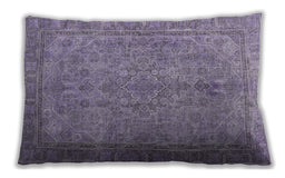 Traditional Classic Rectangular French Lilac Purple Lumbar Throw Pillow, 13 inch by 19 inch, lbtr4307