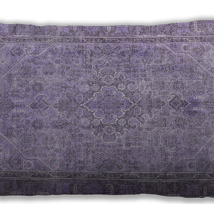 Traditional Classic Rectangular French Lilac Purple Lumbar Throw Pillow, 13 inch by 19 inch, lbtr4307
