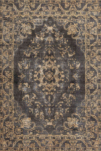 Machine Washable Traditional Mocha Brown Rug, wshtr4308