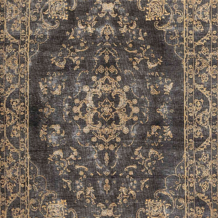 Machine Washable Traditional Mocha Brown Rug, wshtr4308