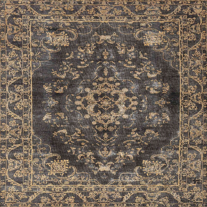 Square Traditional Mocha Brown Persian Rug, tr4308