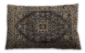 Traditional Classic Rectangular Mocha Brown Lumbar Throw Pillow, 13 inch by 19 inch, lbtr4308