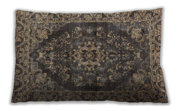 Traditional Classic Rectangular Mocha Brown Lumbar Throw Pillow, 13 inch by 19 inch, lbtr4308
