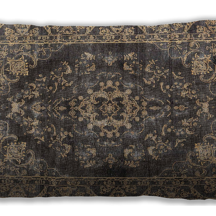 Traditional Classic Rectangular Mocha Brown Lumbar Throw Pillow, 13 inch by 19 inch, lbtr4308