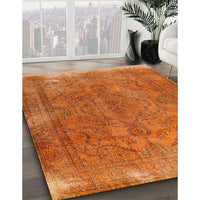 Traditional Orange Red Persian Rug, tr4309