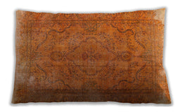 Traditional Classic Rectangular Orange Red Orange Lumbar Throw Pillow, 13 inch by 19 inch, lbtr4309