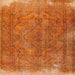 Square Traditional Orange Red Persian Rug, tr4309