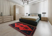 Machine Washable Traditional Charcoal Black Rug in a Bedroom, wshtr430