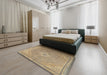 Machine Washable Traditional Brown Rug in a Bedroom, wshtr4314