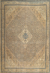 Machine Washable Traditional Brown Rug, wshtr4314