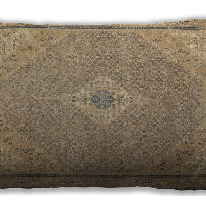 Traditional Classic Rectangular Brown Lumbar Throw Pillow, 13 inch by 19 inch, lbtr4314