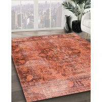 Traditional Coral Orange Persian Rug, tr4315