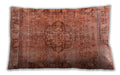 Traditional Classic Rectangular Coral Orange Lumbar Throw Pillow, 13 inch by 19 inch, lbtr4315