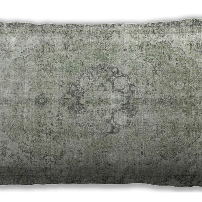 Traditional Classic Rectangular Pale Silver Gray Lumbar Throw Pillow, 13 inch by 19 inch, lbtr4317