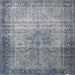 Square Traditional Dark Gray Persian Rug, tr4318