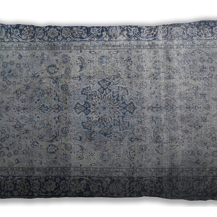 Traditional Classic Rectangular Dark Gray Lumbar Throw Pillow, 13 inch by 19 inch, lbtr4318