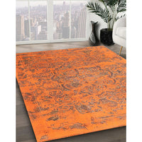 Traditional Orange Red Persian Rug, tr4319