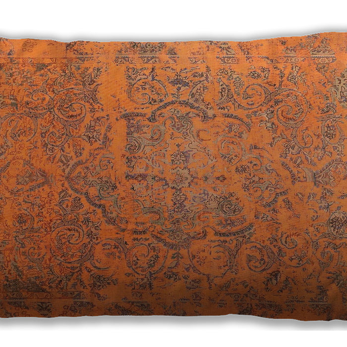 Traditional Classic Rectangular Orange Red Orange Lumbar Throw Pillow, 13 inch by 19 inch, lbtr4319