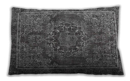 Traditional Classic Rectangular Gunmetal Gray Lumbar Throw Pillow, 13 inch by 19 inch, lbtr4320