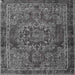 Square Traditional Gunmetal Gray Persian Rug, tr4320