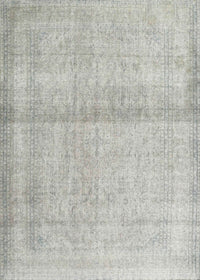 Machine Washable Traditional Dark Gray Rug, wshtr4323