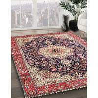 Traditional Light French Beige Brown Medallion Rug, tr4324