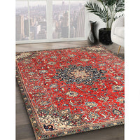 Traditional Camel Brown Medallion Rug, tr4325