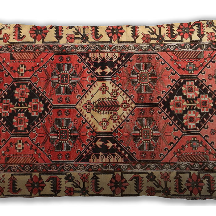 Traditional Classic Rectangular Tomato Red Lumbar Throw Pillow, 13 inch by 19 inch, lbtr4327