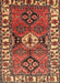 Machine Washable Traditional Tomato Red Rug, wshtr4327