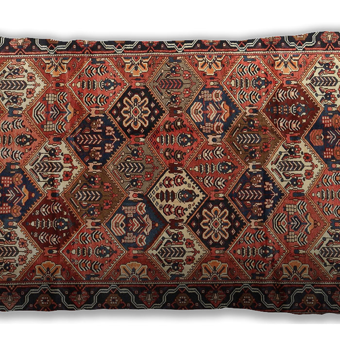 Traditional Classic Rectangular Saffron Red Lumbar Throw Pillow, 13 inch by 19 inch, lbtr4328
