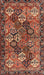 Machine Washable Traditional Saffron Red Rug, wshtr4328