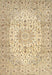 Machine Washable Traditional Sun Yellow Rug, wshtr4329