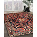 Traditional Orange Salmon Pink Persian Rug in Family Room, tr432