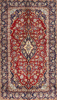 Machine Washable Traditional Saffron Red Rug, wshtr4331