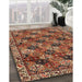 Machine Washable Traditional Saffron Red Rug in a Family Room, wshtr4332