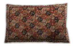 Traditional Classic Rectangular Saffron Red Lumbar Throw Pillow, 13 inch by 19 inch, lbtr4332
