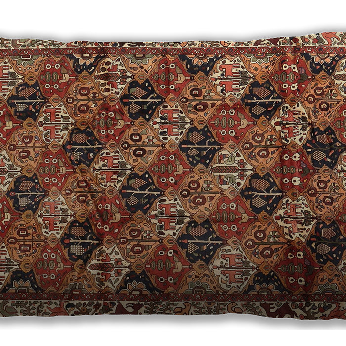 Traditional Classic Rectangular Saffron Red Lumbar Throw Pillow, 13 inch by 19 inch, lbtr4332