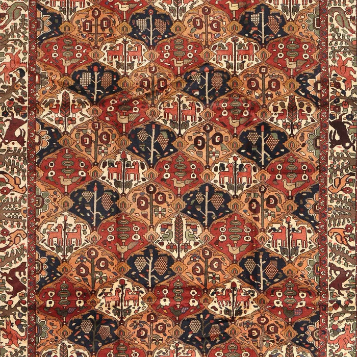 Machine Washable Traditional Saffron Red Rug, wshtr4332
