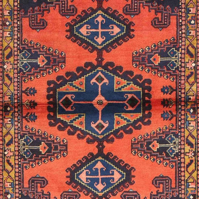 Machine Washable Traditional Rust Pink Rug, wshtr4334