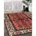 Traditional Saffron Red Persian Rug in Family Room, tr4335