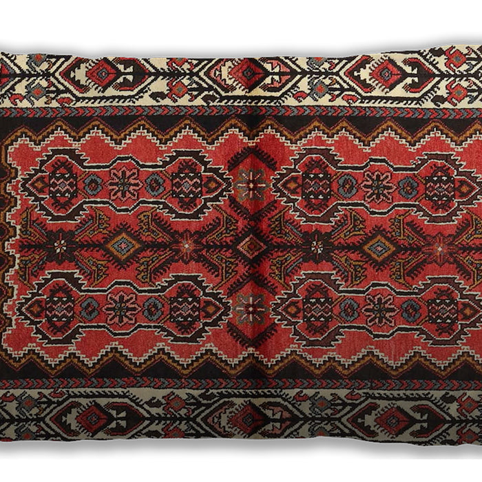 Traditional Classic Rectangular Saffron Red Lumbar Throw Pillow, 13 inch by 19 inch, lbtr4335