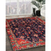 Traditional Saffron Red Persian Rug in Family Room, tr4336