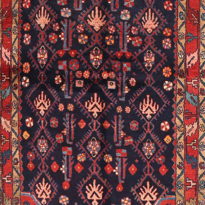 Machine Washable Traditional Saffron Red Rug, wshtr4336