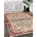 Traditional Cherry Red Persian Rug in Family Room, tr4337
